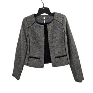 Willow and Clay Womens Tweed Jacket Blazer Open Front Multi-Color Lined Sz Small